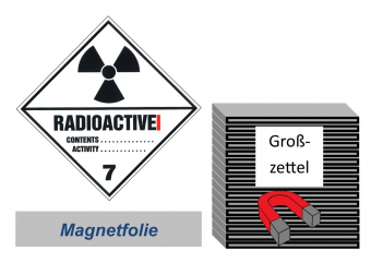 Grosszettel 300x300 magnetisch - Gefahrgutklasse 7A 