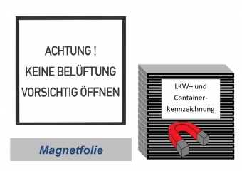 Magnet-Folienschild CV36 "keine Belüftung" 300x300 