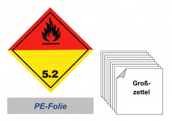 RID Grosszettel 150x150 PE-Folie - Klasse 5.2 