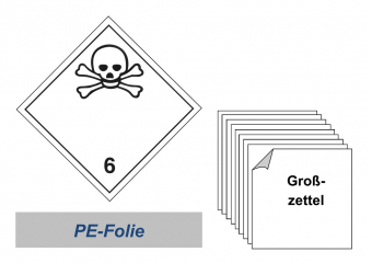 Grosszettel 250x250 PE-Folie - Gefahrgutklasse 6.1 