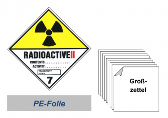 Grosszettel 300x300 PE-Folie - Gefahrgutklasse 7B 