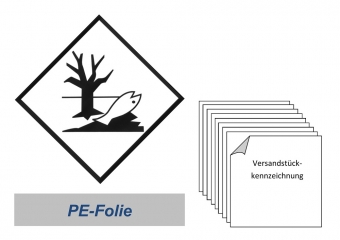 Kennzeichnung 100x100 PE-Folie - Umweltgefährdend 