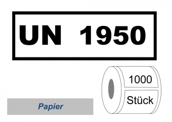 UN-Nummernaufkleber :  UN 1950 