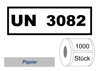 UN-Nummernaufkleber :  UN 3082 
