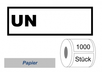 UN-Nummernaufkleber :  UN (ohne Zahlen) 