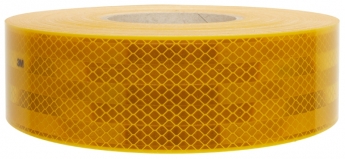 Reflexfolie gelb (hinten + seitlich) für feste Aufbauten 