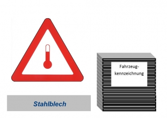 Kennzeichnung 300 Stahlblech - erwärmte Stoffe 