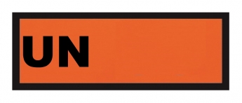ADR-Warntafel, 300x120, reflektierend, PE-Folie mit UN-Nummer 