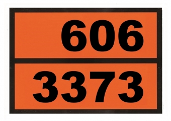 Ziffern-Warntafel, magnetisch, mit Aufdruck 606/3373 