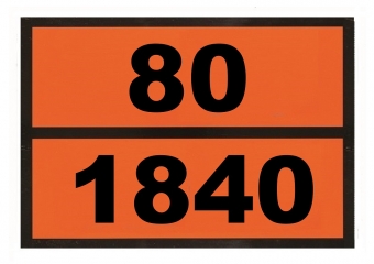 Ziffern-Warntafel, magnetisch, mit Aufdruck 80/1840 