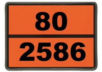 Einschub-Warntafel, Prägung 80/2586, mit Kantenschutz 