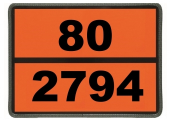 Einschub-Warntafel, Prägung 80/2794, mit Kantenschutz 