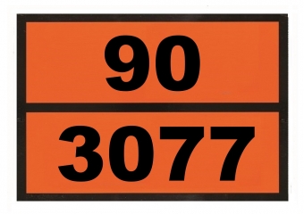 Ziffern-Warntafel, magnetisch, mit Aufdruck 90/3077 