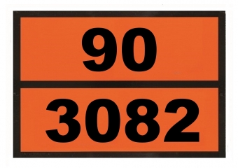 Ziffern-Warntafel, magnetisch, mit Aufdruck 90/3082 