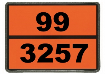 Einschub-Warntafel, Prägung 99/3257, mit Kantenschutz 