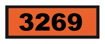 UN3269 ADR-Warntafel, 300x120, Klebefolie 