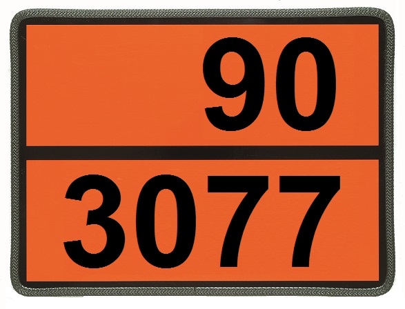Berndt Gefahrgutausrüstung | Einschub-Warntafel, Prägung 90/3077, mit ...