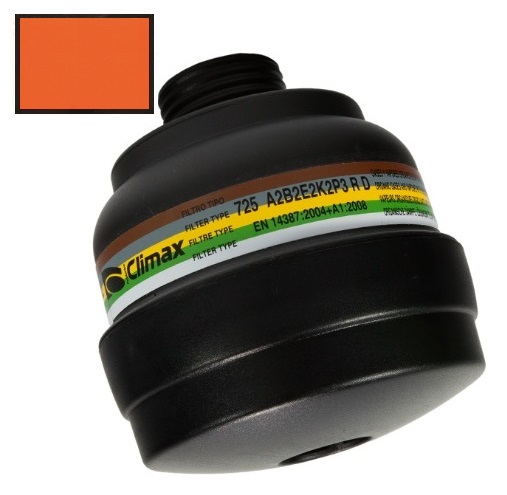 Maschera Antigas Climax 731-C A Visiera Completa - Gomma Naturale, Con Filtro A2B2E2K2 HG P3, Spagna